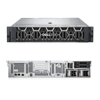 2U Rackmount خادم Dell Poweredge Server EMC R750xs التخزين
