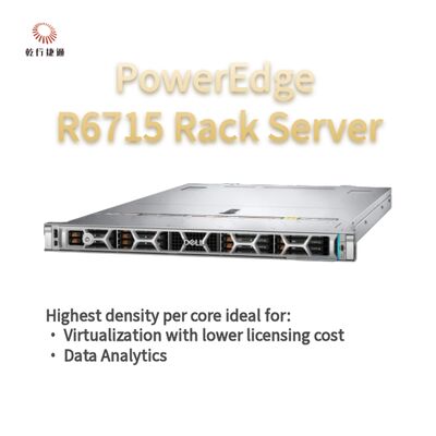 PowerEdge R6715 خادم رف الحجم الصحيح للذاكرة وكثافة التخزين