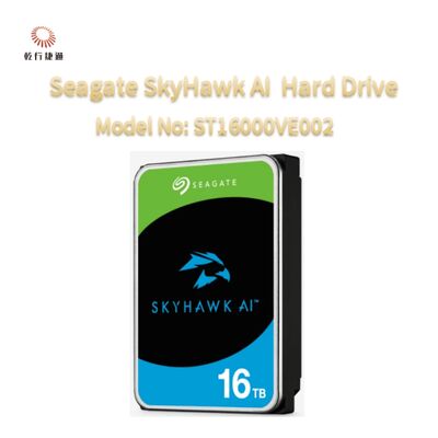 محرك أقراص صلبة للفيديو Seagate SkyHawk AI، رقم الموديل: ST16000VE002