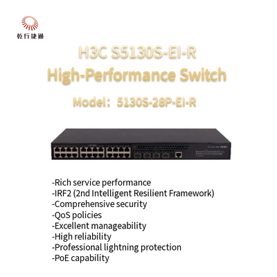H3C S5130S-EI-R S5130-28P-EI-R التبديل الجيلي القادم عالي الأداء Gigabit Ethernet