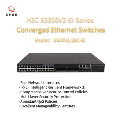 H3C S5500V2-EI السلسلة S5500V2-28C-EI مفاتيح Ethernet المتقاربة عالية الأداء