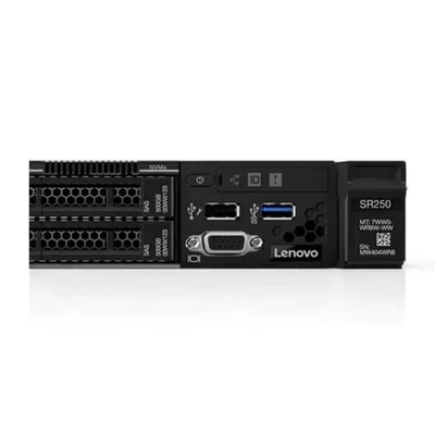 16 جيجا DDR4 رف تخزين خادم Lenovo ThinkSystem SR250 مقبس واحد للخادم