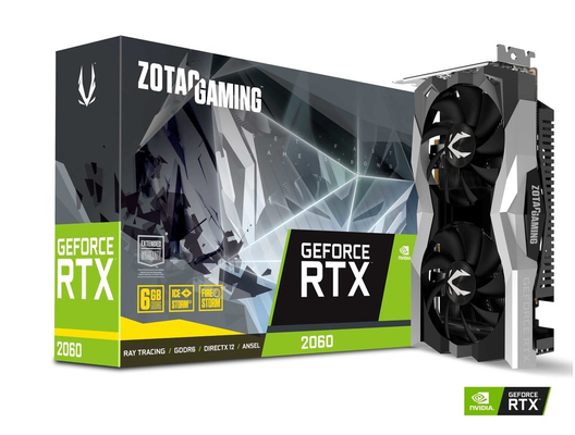 14Gbps 6GB Geforce Graphic Card ZOTAC GAMING GeForce RTX 2060 Twin Fan