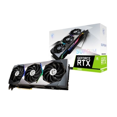 بطاقة رسومات MSI GeForce RTX 3080 SUPRIM X 12G Non LHR للألعاب 384 بت