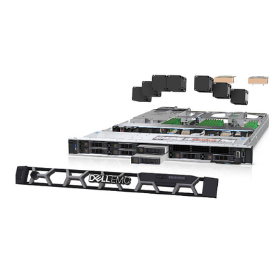 EMC R450 Dell Poweredge Server 1u حتى 4 محركات أقراص NVMe PCIe SSD أو 4 x 3.5SAS / SATA / SSD