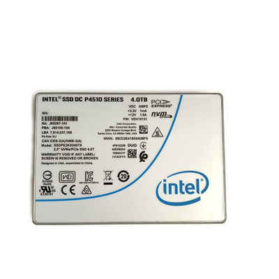 الخوادم Intel 4TB SSD DC P4510 2.5 U.2 NVMe PCIe SSDPE2KX040T8 SSDPE2KX040T801