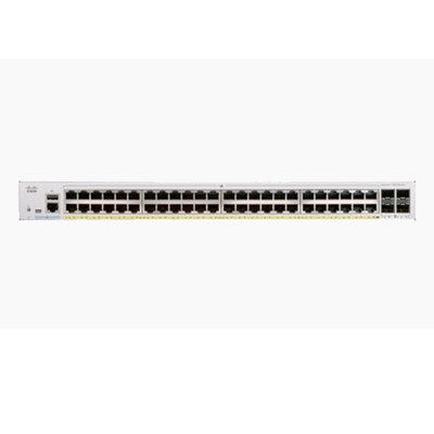 C1000-48P-4G-L 48 مفتاح الوصول إلى منفذ RJ45 PoE + 370W 104Gbps 77.38Mpps