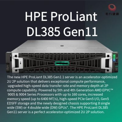 HPE ProLiant DL385 Gen11 خادم 1u خادم تخزين شحن من الصين