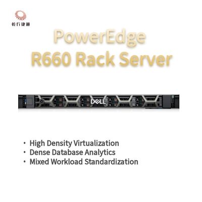 Dell PowerEdge R660 خادم رف ، نظام تخزين فلاش ، خادم XEON CPU ، خادم تخزين مخصص