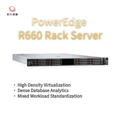 Dell PowerEdge R660 خادم رف ، نظام تخزين فلاش ، خادم XEON CPU ، خادم تخزين مخصص