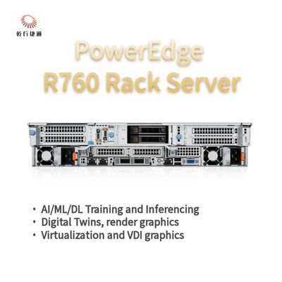 خادم رف Dell PowerEdge R760، نظام تخزين فلاش، خادم معالج Xeon