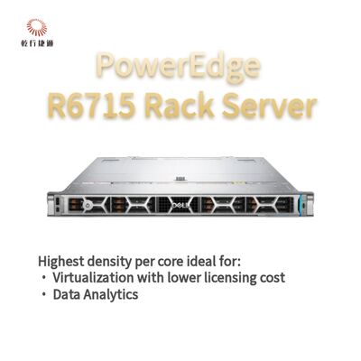 خادم رف Dell PowerEdge R6715 ، خادم تخزين مخصص ، خادم ثنائي الاتجاه