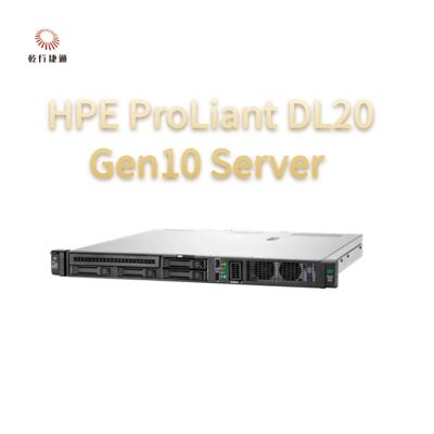 خادم HPE ProLiant DL20 Gen10 مضغوط متعدد الاستخدامات لمؤسسات سلسلة التجزئة، خادم 2 طريق، خادم تخزين البيانات