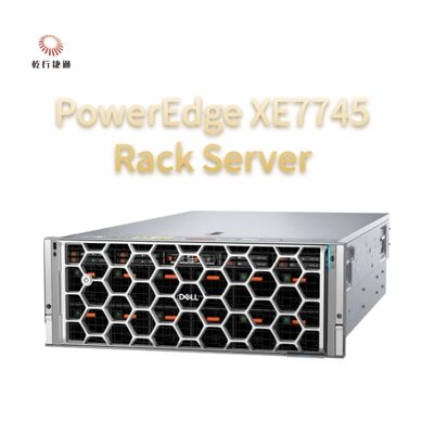 PowerEdge XE7745 Rack Server تسريع الذكاء الاصطناعي المرن PowerEdge XE7745 يمكّن رؤى الذكاء الاصطناعي للمؤسسات مع تكوينات GPU PCIe مرنة تبردها الهواء للاستنتاج وتحسين النموذج