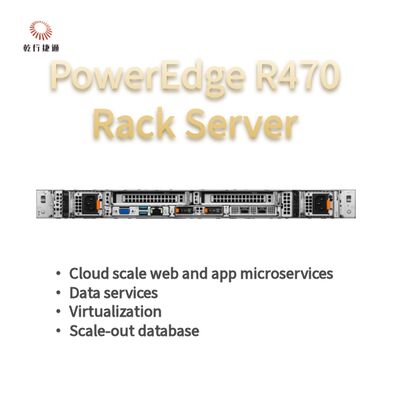 خادم PowerEdge R470 من Dell مزود بذاكرة DDR5 سعة 4 تيرابايت و144 مركزًا في عامل شكل حامل 1U