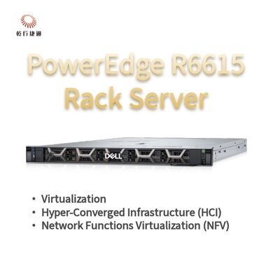 Dell PowerEdge R6615 خادم رف 1U مع 128 ذاكرة وتبريد سائل مباشر، خادم تخزين مخصص، خادم 2 طريق