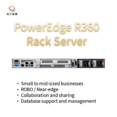 PowerEdge R360 1U Rack Server مع سلسلة Intel Xeon 6300 ، و 128 GB ذاكرة DDR5 ، ودعم GPU