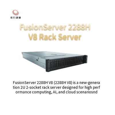 خادم ريك ماونت لمركز البيانات FusionServer 2288H V8 2U 2 Socket Server