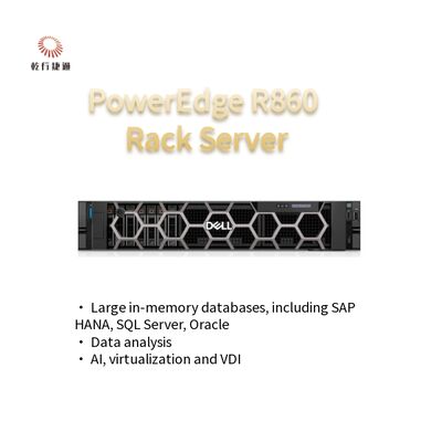 PowerEdge R860 خادم رف Intel Xeon معالج 2u مزودي رف الخادم