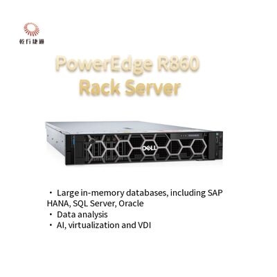 PowerEdge R860 خادم رف Intel Xeon معالج 2u مزودي رف الخادم