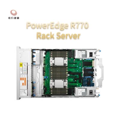 خادم رف PowerEdge R770 ثنائي المقبس 2U بمعالجات Intel Xeon 6