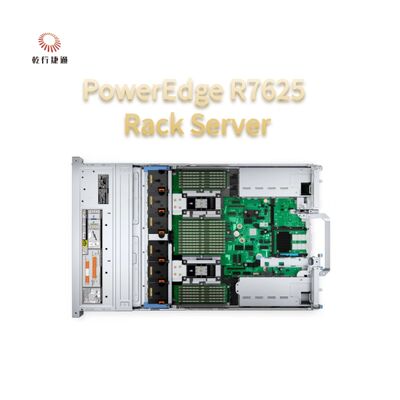 2U Two Socket PowerEdge R7625 Rack Server الجيل الرابع AMD EPYCTM معالجات تصل إلى 8x PCIe Gen5 فتحات 12 X 2.5 "SATA/SAS SSDs