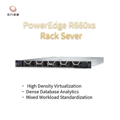 مزود الخادم للشركات الصغيرة Dell PowerEdge R660xs 1U ، خادم رف مزدوج