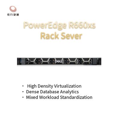 مزود الخادم للشركات الصغيرة Dell PowerEdge R660xs 1U ، خادم رف مزدوج