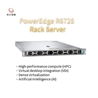 خادم الرفوف عالي التقنية PowerEdge R6725 بحجم 1U مع معالج AMD EPYC من السلسلة 9005