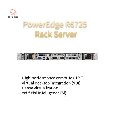 خادم الرفوف عالي التقنية PowerEdge R6725 بحجم 1U مع معالج AMD EPYC من السلسلة 9005