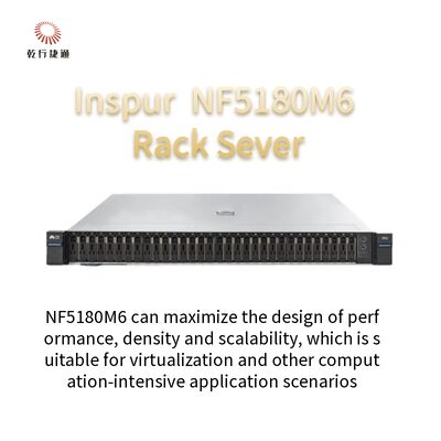 خادم التخزين على حامل Intel C621A Inspur NF5180M6 1U Rack Mount Server