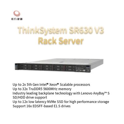  ThinkSystem SR630 V3 Rack Server 2U Xeon Processor In Stock, Intel Xeon Scalable processors
