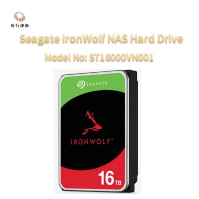 محرك الأقراص الصلبة Seagate IronWolf® للتخزين المتصل بالشبكة (NAS) رقم الموديل: ST16000VN001
