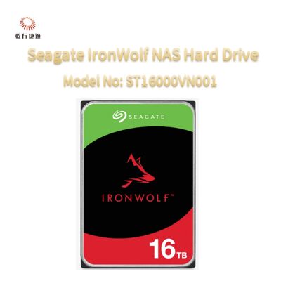 محرك الأقراص الصلبة Seagate IronWolf® للتخزين المتصل بالشبكة (NAS) رقم الموديل: ST16000VN001