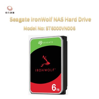محرك أقراص صلبة Seagate IronWolf® للتخزين المتصل بالشبكة (NAS) رقم الموديل: ST6000VN006