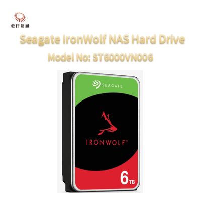 محرك أقراص صلبة Seagate IronWolf® للتخزين المتصل بالشبكة (NAS) رقم الموديل: ST6000VN006