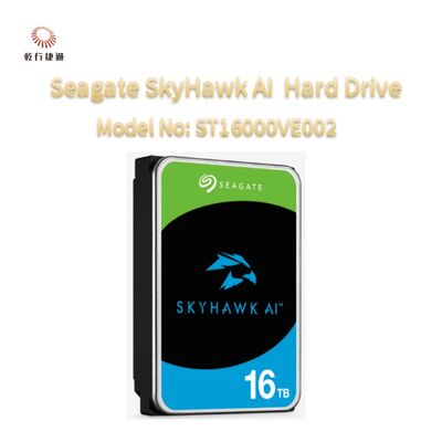 محرك أقراص صلبة للفيديو Seagate SkyHawk AI، رقم الموديل: ST16000VE002