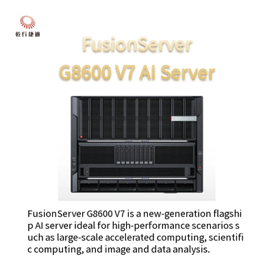 خادم الذكاء الاصطناعي FusionServer G8600 V7 8U 2 x الجيل الرابع / الخامس Intel Xeon المعالجات القابلة للتوسع
