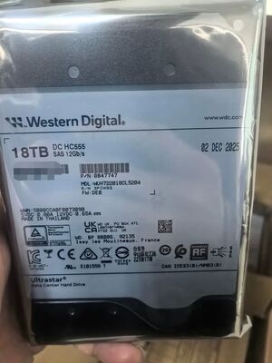 Western Digital  Ultrastar  DC HC580 Data Center HDD  Model：WUH722018CL5204