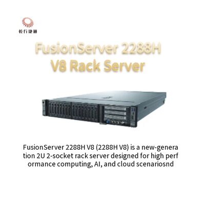 خادم ريك ماونت لمركز البيانات FusionServer 2288H V8 2U 2 Socket Server