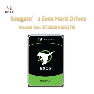 أقراص صلبة من طراز Seagate Exos للمؤسسات بسعة 2 تيرابايت، رقم الموديل: ST2000NM017B